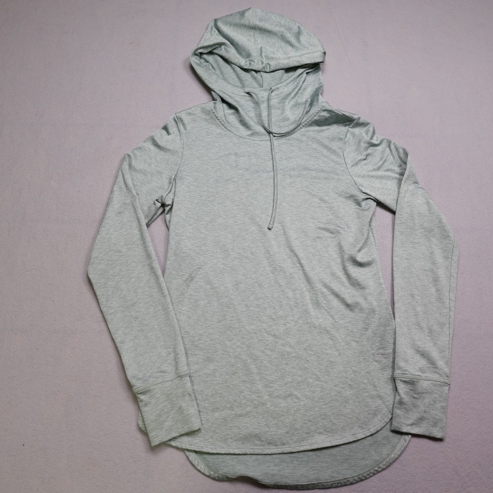 Reebok Pullover Hoodie Women Size S Green Lightweight Running Jogging CrossFit